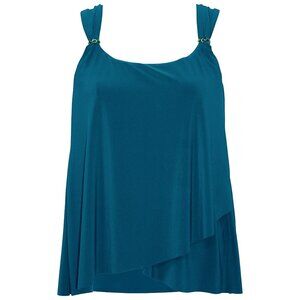 Miraclesuit Plus Size Razzle Dazzle Asymmetrical-Drape Tankini Top - Nova